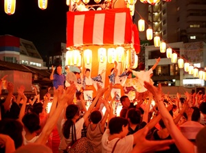Bon Odori in a town