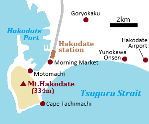 Map of Hakodate