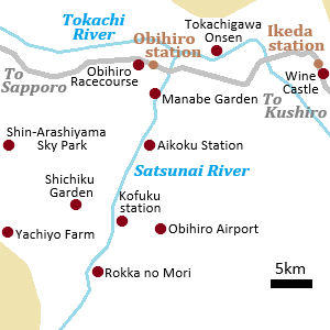 Map of Obihiro