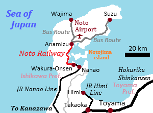 Map of Noto Railway