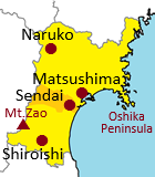 Map of Miyagi Prefecture