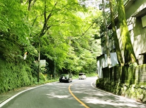 A mountain road in Japan