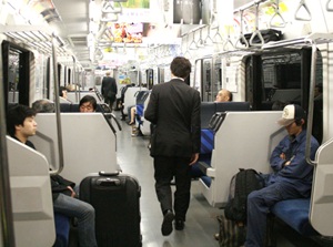 Luggage in train